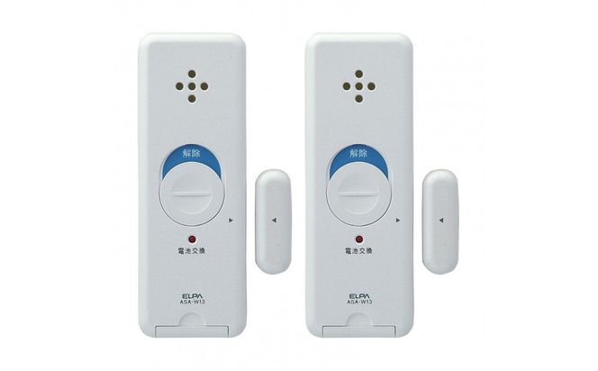 窓ピタッアラーム衝撃＆開放検知２Ｐ　ASA-W13-N2P(W) 272183_AZ214