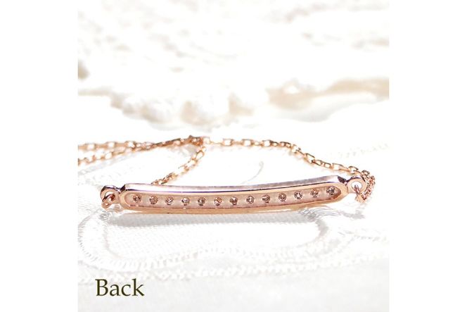 ネックレス レディース K18PG ピンクゴールド ダイヤモンド 0.13ct【 f182-k18pg 】 [オーダーメイドジュエリーメイ 山梨県 韮崎市 20745617] ダイヤネックレス 大人ジュエリー シンプル 18金 18k ペンダント 横並び ライン バーネックレス ジュエリー