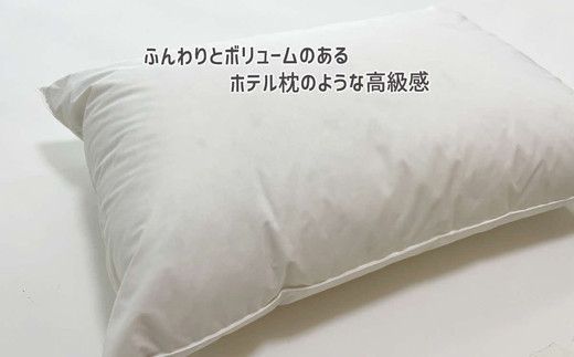 【2.6-3】ザ・ホテルピロー 枕カバー付き 50×70cmリサイクルダウン50％ 抗ウィルス加工 ダウンピロー　羽毛 【251-000507-20】