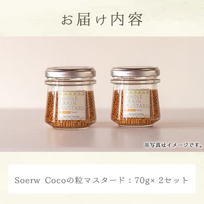 【0064211a】Soerw Cocoの粒マスタードおためしセット(70g×2セット) 調味料 からし 料理 【Food＆SpiceSoerwCoco】