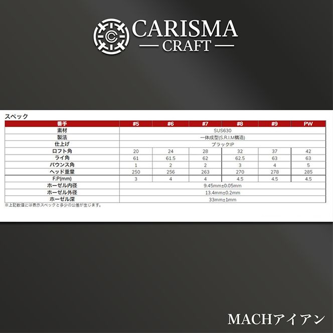 ワークスゴルフ MACHアイアン 6本セット ワークテック飛匠 （R/#5～PW）