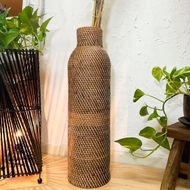 ロンボク島のラタンビンカットバスケット（６０ｃｍ）BV-63