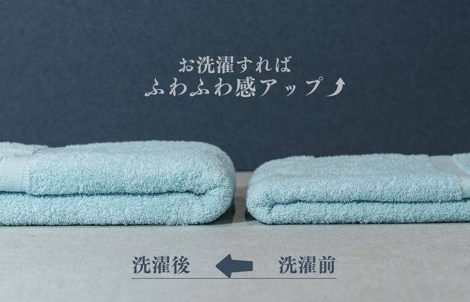 099H3693 カラーバスタオル 4枚 （アクア）【泉州タオル 国産 吸水 普段使い シンプル 日用品 家族 ファミリー】