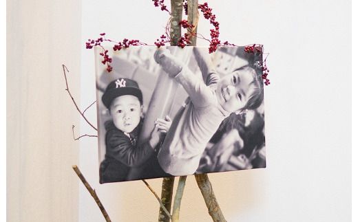 010B164 レザーフォトパネル 30cm×30cm【写真パネル オーダー 合成皮革製 手作業 インテリア】