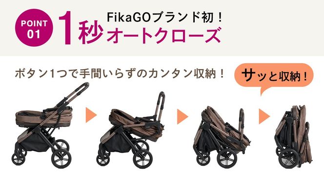 ＼選べるカラー／【コムペット】フィカゴー トグル （ フィカブラウン / ブラッシュベージュ / ピュアブラック ） 中型犬対応 combi コンビ ペットカート FikaGO 1秒自動収納 着脱型 2WAY コンパクト収納 自動収納ペットカート 犬用カート 犬用バギー ペットキャリー 4輪ペットカート折り畳み可能 折り畳み式 小型犬 中型犬 多頭 耐荷重30㎏