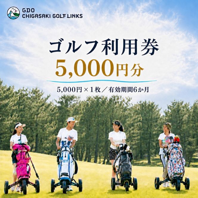 ゴルフ場 神奈川 GDO茅ヶ崎ゴルフリンクス 5,000円分　利用券 ゴルフ ゴルフ場利用権 ラウンド 運動 健康 スポーツ 自然 コース