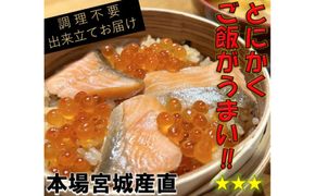 宮城 三陸 本場の味 極上鮭とイクラの味 ご飯が旨い◎鐘崎の「はらこ飯」4P【鮭 さけ いくら惣菜 魚介類 水産 食品 仙台市 ひな祭り こどもの日 母の日 父の日 お中元 敬老の日 お歳暮七五三】 ● 041009_AG024