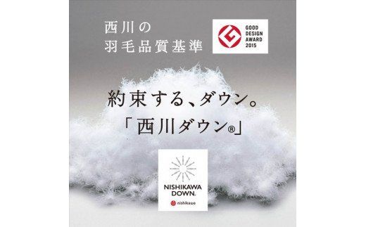 【nishikawa/西川】羽毛ふとん/ポーリッシュホワイトグースダウン93％/シングル/配色ブルー【P267W】（滋賀県　近江八幡市）