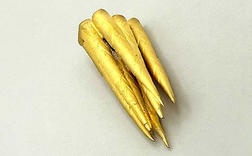 FYN5-004 西川町 工芸品 純金(K24) 月山筍 26.5g 純金 金金 金 24金 K24 K ゴールド 日本製 ハンドメイド 手作り 置物 オブジェ 貴金属 ジュエリー 贈答 贈り物 ギフト 記念日 誕生日 プレゼント X線分析検査証明書付 山形県 月山