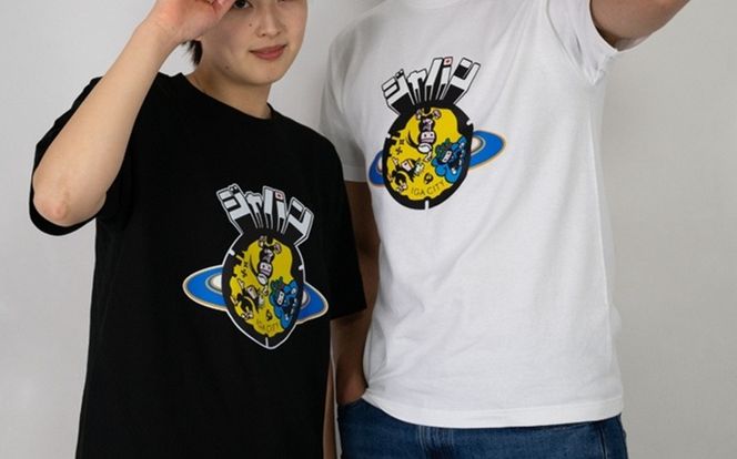 伊賀市 マンホールTシャツ 黒 【Lサイズ】 【jnud0002-3】