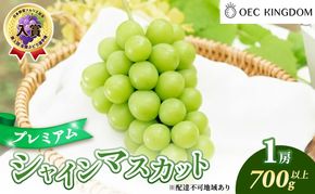 ぶどう 2026年 先行予約 プレミアム シャインマスカット 1房（700g以上） 大粒 大房 贈答クラス  ブドウ 葡萄  岡山県産 国産 フルーツ 果物 ギフト OEC KINGDOM ぶどう家 果物類 
