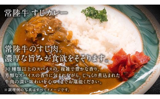 やわらか 常陸牛 すじ煮込み と すじカレー セット 各2パック 【茨城県共通返礼品】　カレー 牛すじ 煮込み お肉 牛肉 簡単 冷凍 レトルト