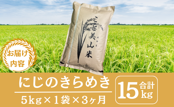 【定期便3回】令和7年産 にじのきらめき 5kg 美山町産 こと美山米