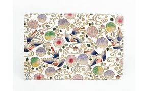 【文庫屋大関】パーソナルホルダー　花鳥【皮革工芸品】 民芸品 雑貨 日用品 ファイル 多用途 牛革 