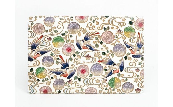 【文庫屋大関】パーソナルホルダー　花鳥【皮革工芸品】 民芸品 雑貨 日用品 ファイル 多用途 牛革 