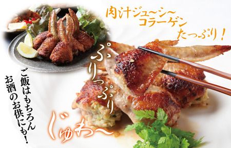 010B1492 手羽先餃子14本 日本料理屋のお惣菜 さのうまみ鶏