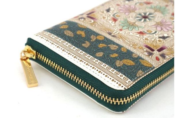 長財布 大容量 ぐるっとファスナーの長財布 黄金のタピ 文庫屋大関 通帳が入る 財布 レディース ラウンドファスナー レザー 本革 革 文庫革 レディース財布 お財布 通帳 通帳入れ 通帳ケース 日本製 東京 墨田区