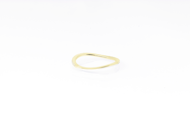 ダイヤモンド リング ウェーブ 0.15ct K18 イエローゴールド 指輪 リング ジュエリー ダイヤ 18金 山梨 H-1YG SWCI004-yg