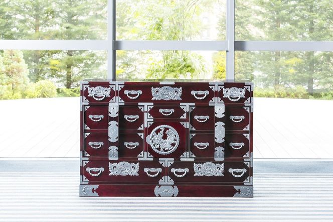 仙台箪笥 四.五尺部屋箪笥90 木地呂漆塗り (申込書返送後、3ヶ月～8ヶ月程度でお届け)|06_kyk-170101