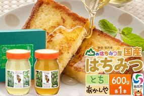 国産 はちみつ トチ・アカシヤ 600g セット 山のはちみつ屋 [はちみつ ハチミツ 蜂蜜 栃 とち アカシア]|02_bsk-090101