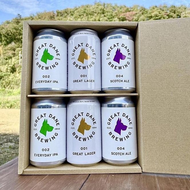 グレートデーンブリューイング 定番3種6缶詰め合わせ ラガービール【クラフトビール 飲み比べ 詰め合わせ ご当地ビール  ビール お酒 さけ ギフト 父の日 母の日 プレゼント】 041009_FY001