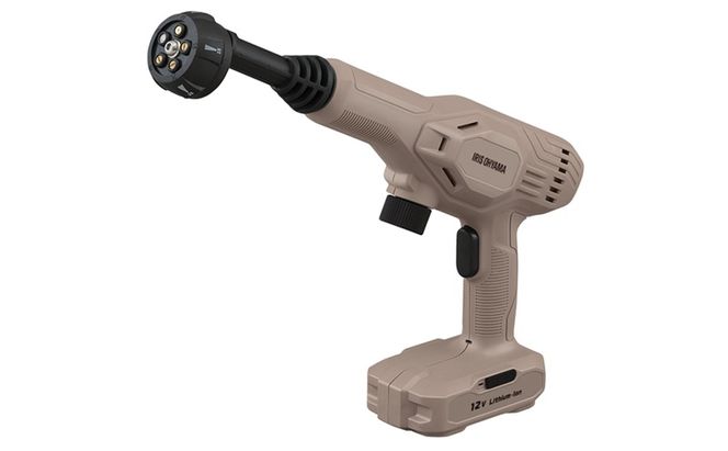 充電式ハンディウォッシャー JHW-102 ペールブラウン ハンディウォッシャー 軽量 充電式 コードレス コンパクト ショートノズル ブラシ付ヘッド 洗剤使用可 ペットボトル バケツ 給水 掃除 アイリスオーヤマ