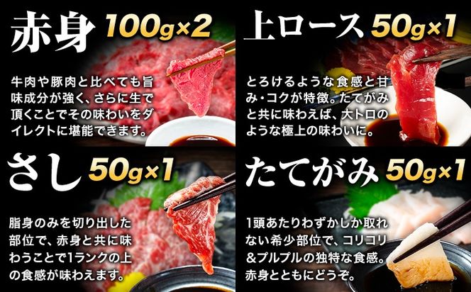7種のバラエティ馬刺しセット 600g《7月中旬-9月末頃出荷》赤身 さし 上ロース たてがみ コーネ 馬トロ 馬ひも レバー ハツ 国産 熊本肥育 冷凍 生食用 肉 絶品 牛肉よりヘルシー 馬肉 熊本県氷川町 送料無料---hkw_fnsbrb_bc79_r7_20000_600g---