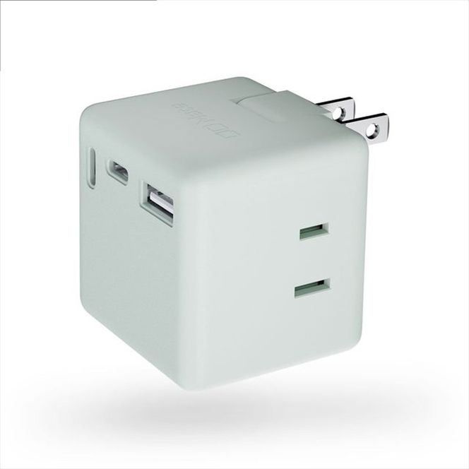 CIO 充電器 電源タップ コンセント マルチタップ 急速充電 USB-C×2 USB-A×1 Mate Tap001 カームブルー｜小型 軽量 おしゃれ 便利 [2689]