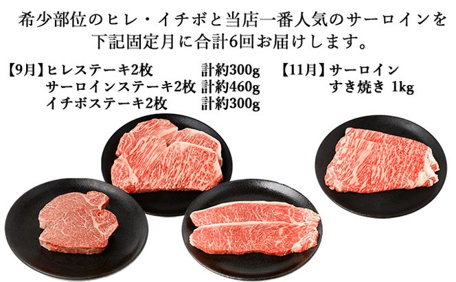 【年6回奇数月発送】伊賀牛 A5ヒレ・サーロイン・イチボ 定期便A 総合計約6.0kg【dido-tkb0004】