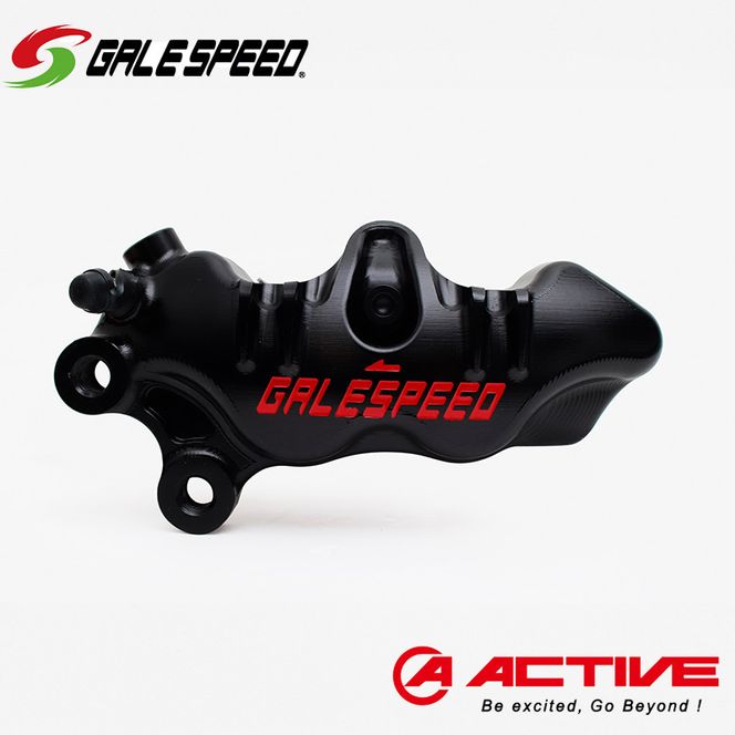 GALE SPEED エラボレート・フロント4Pキャリバー(アキシャル40mm) 左/チタンボルト仕様 ブラック バイク オートバイ パーツ 左キャリパー 