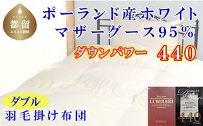 羽毛ふとん ダブルポーランド産マザーグース95%ダウンパワー4４0 1９0×210cm羽毛掛け布団 CK459