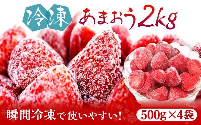 福岡県産【博多冷凍あまおう】約500g×4袋 合計約2kg《築上町》【株式会社H&Futures】[ABDG007]