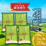 【新米受付 10月発送】R7年産 つや姫 20kg（入金期限：2025.9.15）