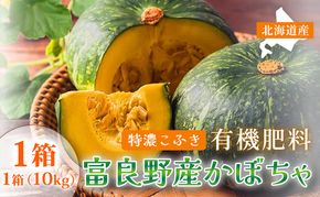 【秋の味覚 北海道産 カボチャ】特濃こふき 無選別 10kg×1箱｜北海道富良野市 9～10月発送 野菜 しっとり ホクホク 濃厚 甘い 濃橙果肉 黒皮カボチャ かぼちゃ こふきかぼちゃ 南瓜 料理用 煮物 贈答用 ギフト