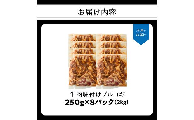 【A01148】牛肉味付けプルコギ 250g×8パック