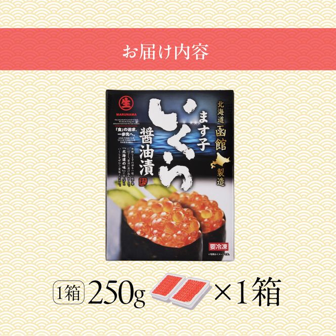 鱒いくら醤油漬け 250g マス イクラ 小粒 冷凍 小分け いくら丼 醤油 海鮮 魚介類 送料無料 函館市_HD231-019