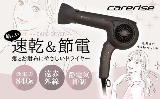 ドライヤー ケアライズ イオン TF-1208 マット グレー家電 美容家電 スタイリング ヘアアレンジ プレゼント ギフト ヘアードライヤー 静岡県 藤枝市
