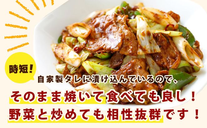 010B1510 国産 豚バラ肉 自家製タレ漬 1kg(250g×4パック) 小分け 時短 焼くだけ 簡単