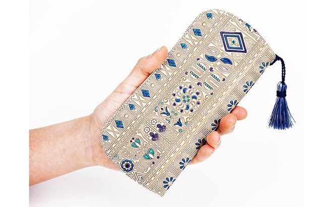 【文庫屋大関】メガネケース　アポロン＜ブルー＞【皮革工芸品】 ファッション小物 民芸品 