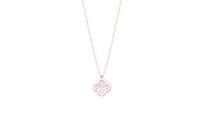 ダイヤモンド ネックレス クローバー 0.3ct K18 ピンクゴールド ジュエリー ダイヤ 18金 山梨 H-4861 SWCI016-pg