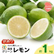 訳あり レモン （ グリーンレモン ） 1kg りのか 【発送期間:8月中旬～】 レモン 減農薬 柑橘 檸檬 くだもの 果実 国産 愛媛 みかん職人武田屋 ブランド 愛媛県産 産直 無添加
