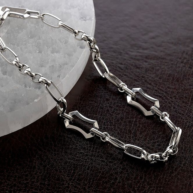 ブレスレット プラチナ メンズ チェーンのみ 19cm 太め pt850 金属アレルギー 対応 中空 甲丸 小豆 アズキチェーン シンプル 地金 人気 おしゃれ ジュエリー 250623mro401pm103 SWAA341