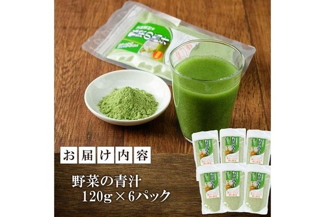  野菜の青汁 (計720g・120g×6P) 青汁 粉末 ダイエット 健康食品 野菜 食物繊維 大分県 佐伯市【EC02】【天然素材 (株)】