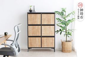 【東馬家具】タナスロッカー 6P【ロッカー スタイリッシュ 収納 国産】(H060697)