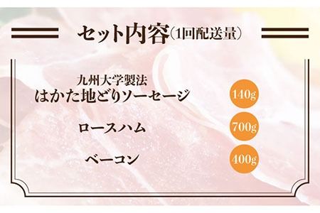 【全6回定期便】糸島の陽光ハムセット3 志摩スモークハウス[AOA015] 詰め合わせ ギフト ソーセージ お歳暮 お中元