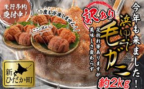 ＜ 2027年2月上旬より発送開始 ＞ 訳あり 北海道産 浜ゆで 毛ガニ 約 2kg 冷蔵 毛蟹 毛がに かに味噌 カニ味噌 ＜ 予約受付 ＞