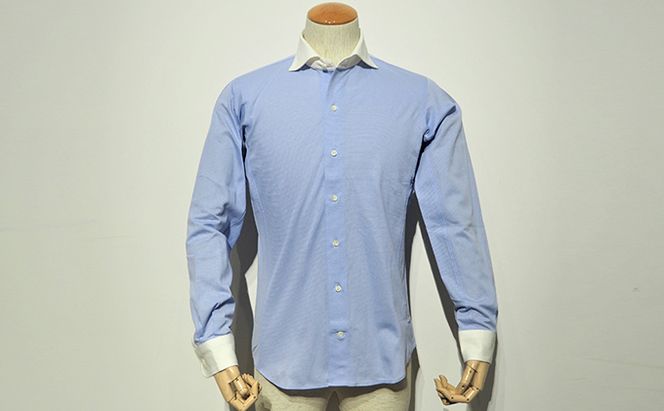 丸和繊維工業 INDUSTYLE TOKYO 動体裁断 シャツ クレリック サックス ファッション 「すみだモダン」 