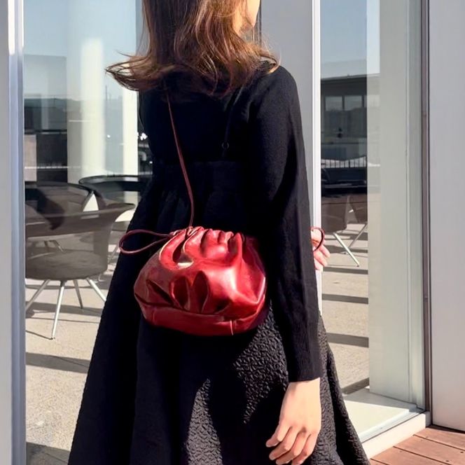 ふるさと納税 財布 兵庫県 三木市 made in HYOGO〜Cherry DOLLYBAG（dark cherry） dark cherry made in HYOGO～Cherry DOLLYBAG（dark cherry）（兵庫県三木市