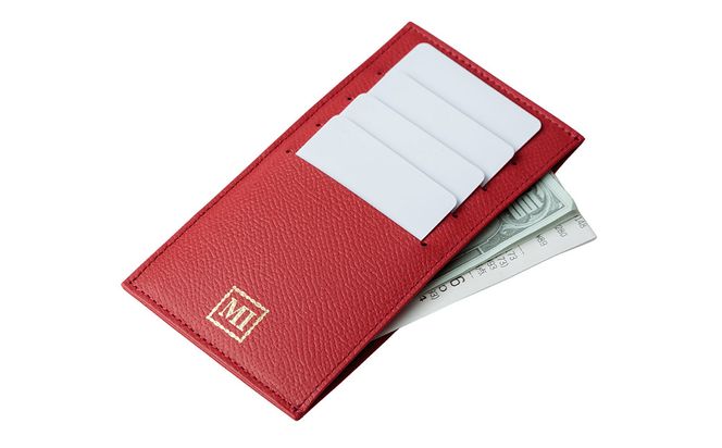 豊岡財布 ウォレットイン カードホルダー ドイツ製本革使用 レッド ZCD02 / カードケース  革 革小物 コンパクト 長財布に収まる  シンプル デザイン 無地 マスミ鞄嚢