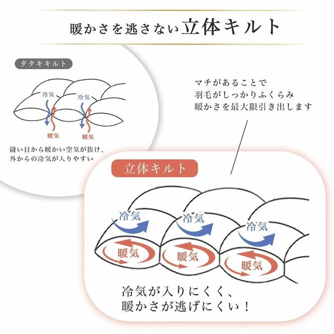 京都金桝 軽くて暖か 合掛け 羽毛布団 シングルサイズ×1枚 ハンガリーホワイトダウン90％ DP360 シンプル アクア
